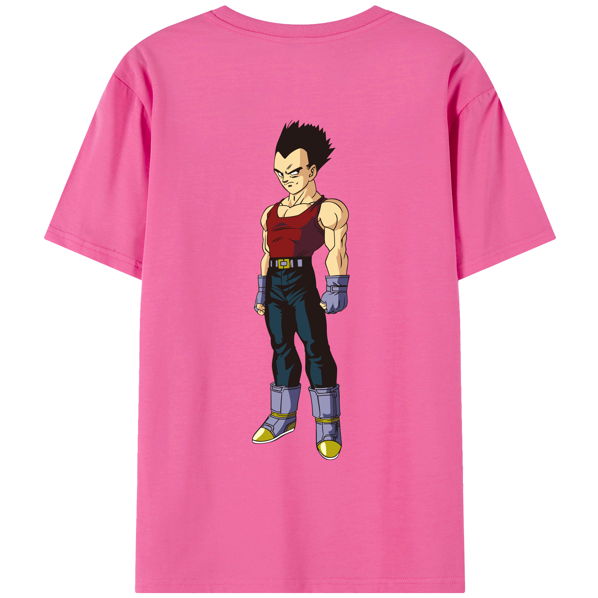（画像用） ドラゴンボール ベジータ四世（Bejīta Yonsei）DRAGON BALL Vegeta IV レディース半袖Tシャツ(バックプリント)